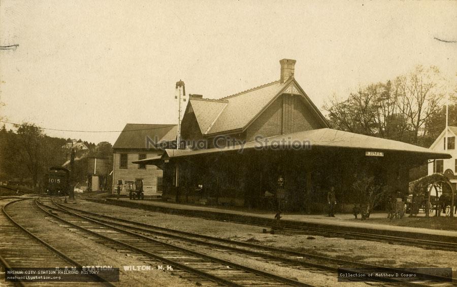 Postcard: Boston & Maine Station, Wilton, New Hampshire